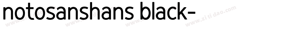 notosanshans black字体转换